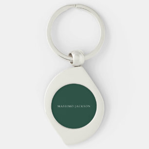 Llavero Estética moderna minimalista verde oscuro