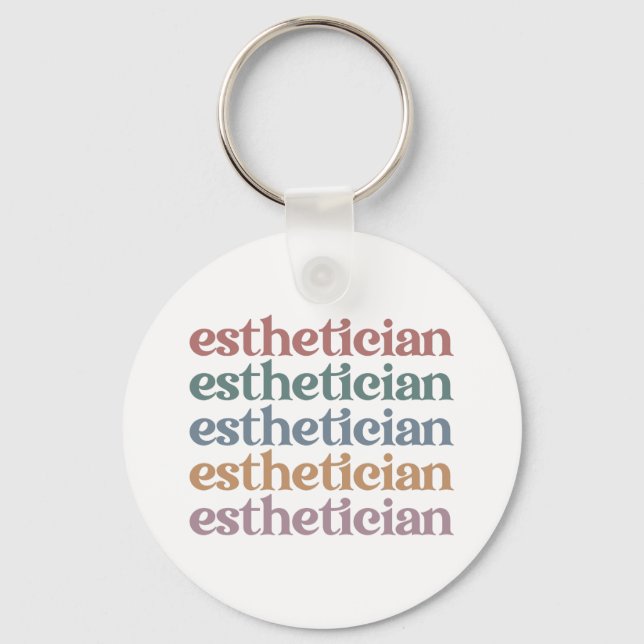 Llavero Esteticista Cosmetólogo Artista de maquillaje de B (Anverso)