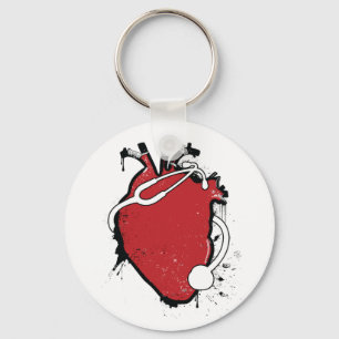Llavero estetoscopio cardíaco anatómico