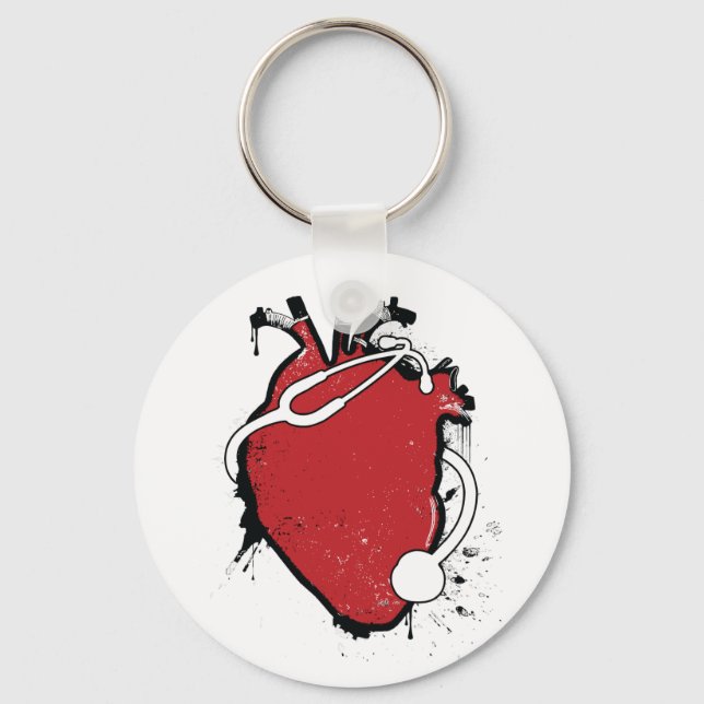 Llavero estetoscopio cardíaco anatómico (Anverso)