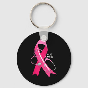 Llavero Estetoscopio Rosa Enfermera Cáncer de Mama