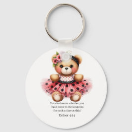 Llavero Esther 4:14 Girly Bear Keychain