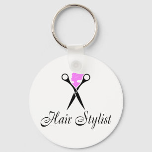 Llavero Estilista (rosa/tijeras)