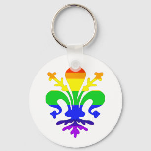 Llavero Estilizada flor arcoiris de Lis