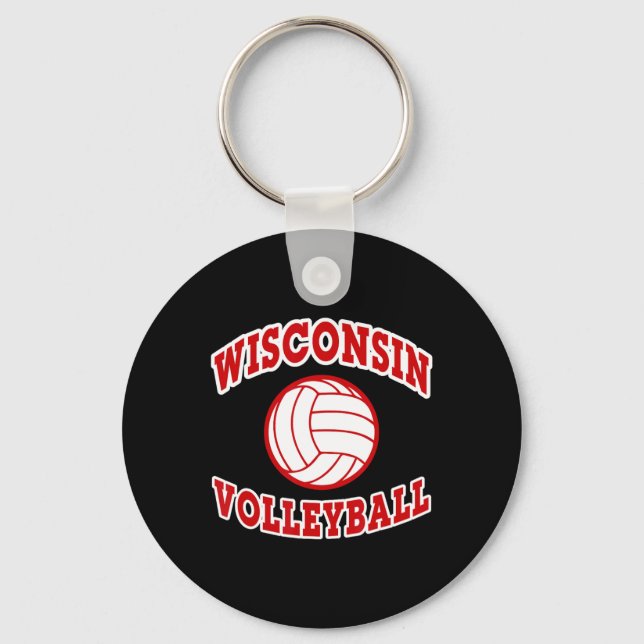 Llavero Estilo clásico de voleibol de Wisconsin (Anverso)