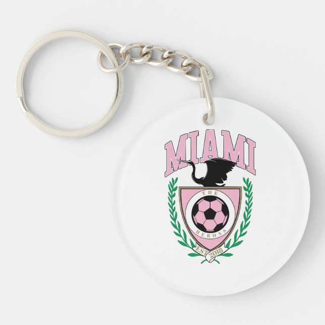 Llavero Estilo de diversidad de fútbol de Miami (Frente)