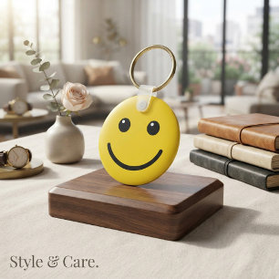 Llavero Estilo de Emoji Personalizado Cara Amarilla Llaver