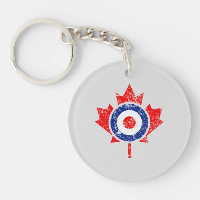 Llavero Estilo de la hoja de arce canadiense Roundel Grung (Frente)