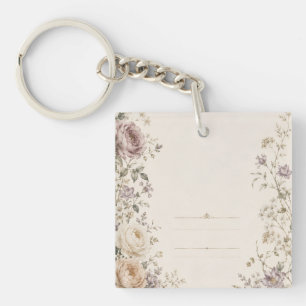 Llavero Estilo de papelería para boda de jardín vintage