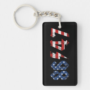 Llavero Estilo de rock 80 retro anti Trump