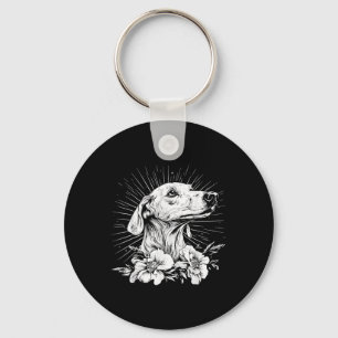 Llavero Estilo de tatuaje retro saluki para los perros que