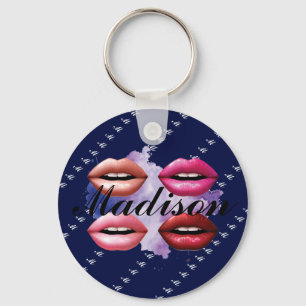 Llavero Estilo Girly Lips Belleza Personalizado Personaliz