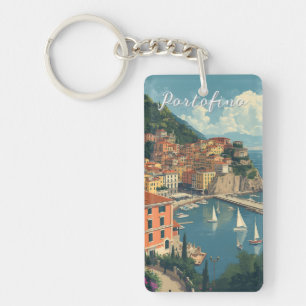 Llavero Estilo Vintage Portofino Genova Italia