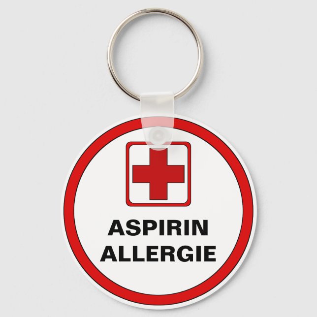Llavero Estima - Aspirin alergia (Anverso)