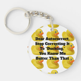 Llavero Estimado Keychain acrílico de corrección automátic