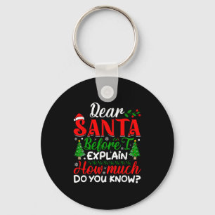 Llavero Estimado Papá Noel Antes De Explicar Cuánto Sabes