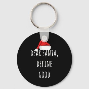 Llavero Estimado Santa Define buenos Navidades graciosos