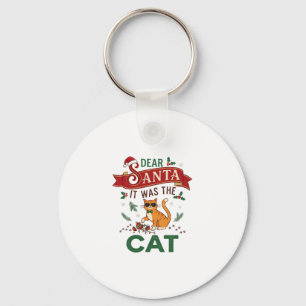 Llavero Estimado Santa Era Adorno Navideño Naranja De Gato
