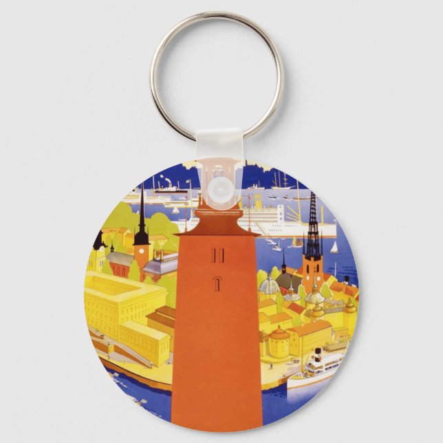 Llavero Estocolmo vintage Suecia (Anverso)