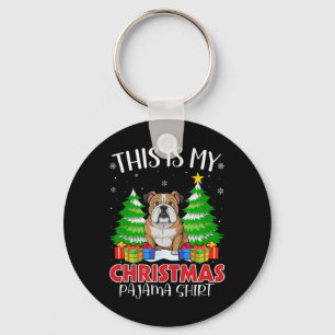 Llavero Estos son mis Navidades Pajama English Bulldog Xma
