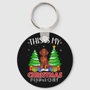Llavero Estos son mis Navidades Pajama Irish Setter Dog Xm