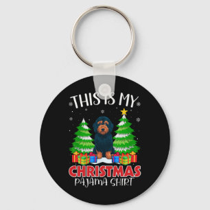 Llavero Estos son mis Navidades Pajama Labradoodle Dog Xma