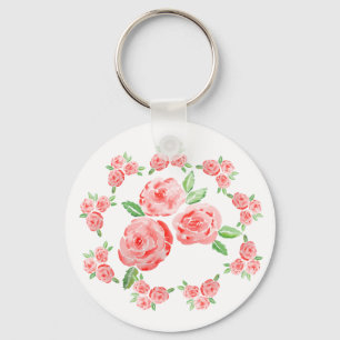 Llavero Estos son rosas acuarelas elegantes