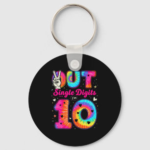 Llavero Estoy 10 Dígitos Tie Dye Paz Fuera Dígitos Únicos