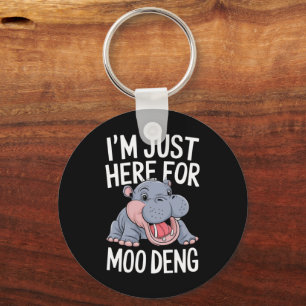 Llavero Estoy Aquí Solo Por Moo Deng Cute Baby Hippo