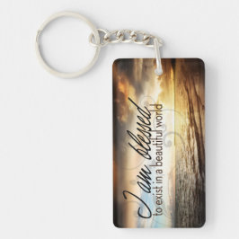 Llavero "Estoy bendecido de existir" Motivación Afirmación