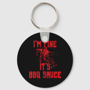Llavero - Estoy Bien Salsa BBQ Halloween Divertido Zombie