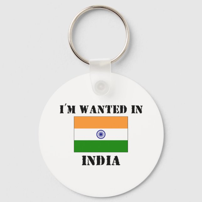 Llavero Estoy buscado en India (Anverso)