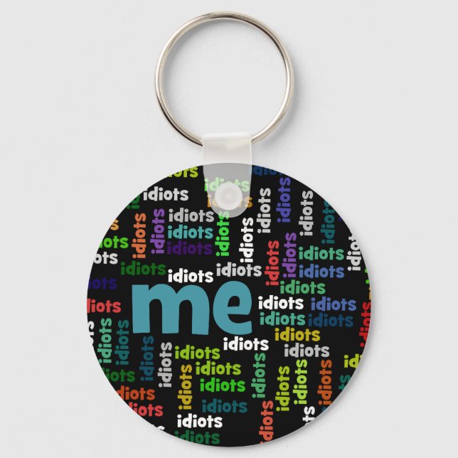Llavero Estoy completamente rodeado por un grupo de idiota (Anverso)