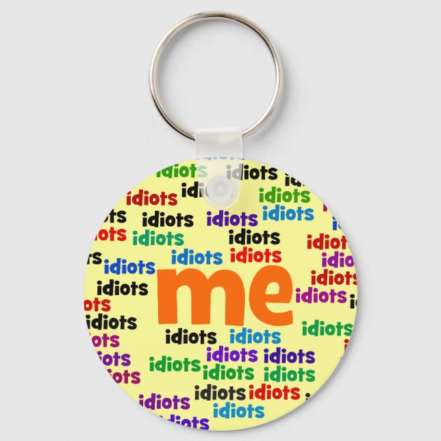 Llavero Estoy completamente rodeado por un grupo de idiota (Anverso)