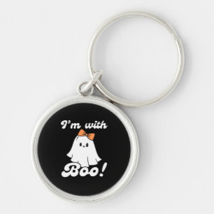 Llavero Estoy Con Boo Divertido Estilo Retro