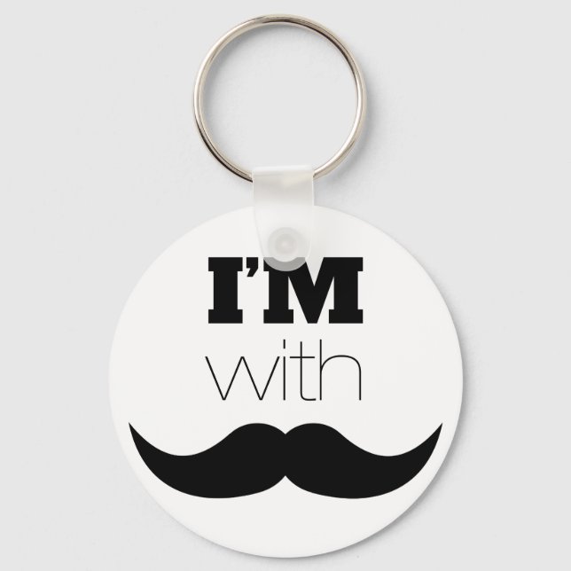 Llavero Estoy con Mustache (Anverso)