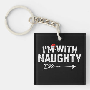 Llavero Estoy con parejas de Navidad traviesas a juego