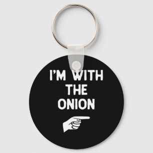 Llavero Estoy con The Onion Disfraz divertido de Halloween