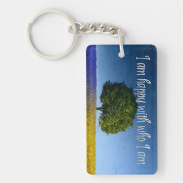 Llavero "Estoy contento con quien soy" Motivación Afirmaci