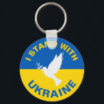 Llavero Estoy de acuerdo con la bandera ucraniana que hace<br><div class="desc">Estoy de acuerdo con la bandera ucraniana que hace la paz</div>