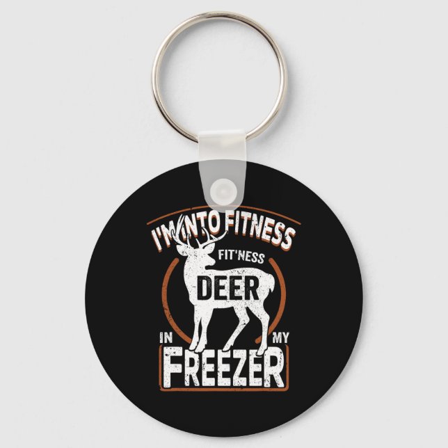 Llavero Estoy en el gimnasio Deer Freezer Funny Dad Hunter (Anverso)