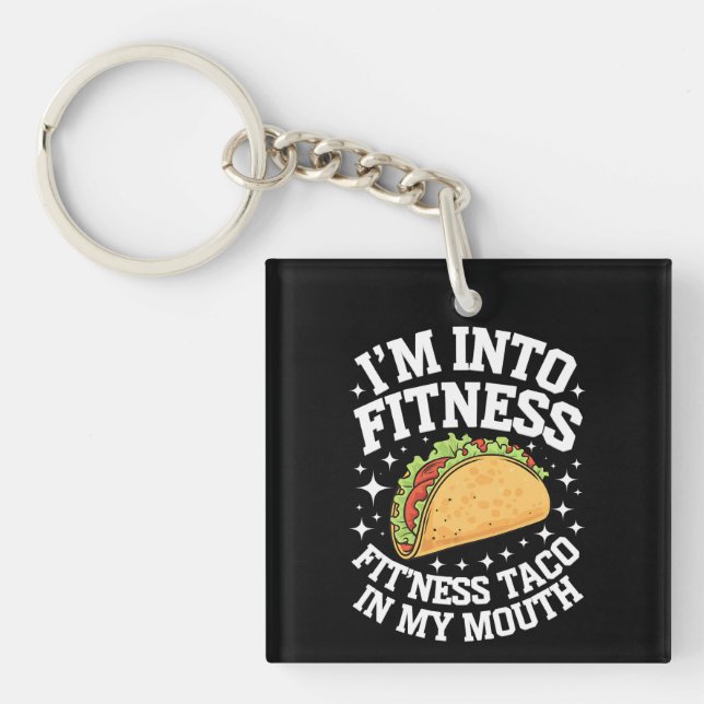 Llavero Estoy en Fitness Fitness Fitness Taco en mi boca d (Frente)