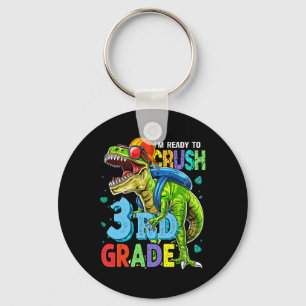 Llavero Estoy listo para aplastar el dinosaurio de 3er gra