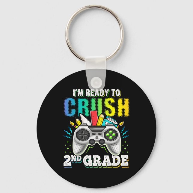 Llavero Estoy listo para aplastar el video de 2º grado Ck  (Anverso)