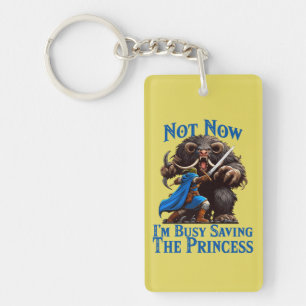 Llavero Estoy ocupado salvando a la princesa