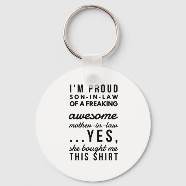 Llavero Estoy orgulloso yerno de una suegra (Anverso)