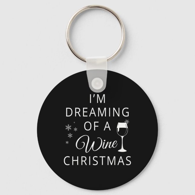 Llavero Estoy Soñando Con Una Navidad De Vino (Anverso)