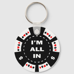 Llavero Estoy todo en Poker Chip