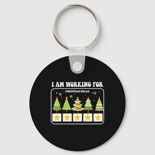 Llavero Estoy Trabajando Para Navidades Romper Árbol De Na (Anverso)