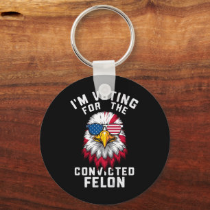 Llavero Estoy votando por el convicto Felon Funny Pro Trum